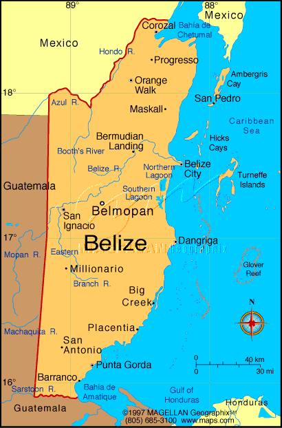 Belize Map